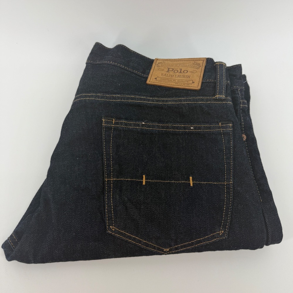 Polo Ralph Lauren Authentic Dungarees Indigo Denim Jeans 34x32 Mens